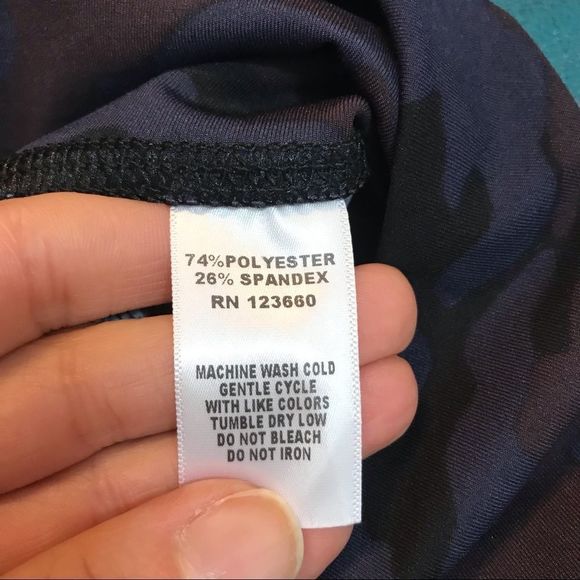 Splits59 Black Multi Camouflage Mesh Panel Mid Rise Yoga Active Ankle Legging XS - Picture 7 of 10